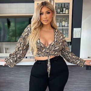 In Plain Sight Wrap Blouse NWOT